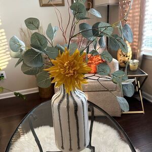 Custom-made Vase Faux Flower Arrangement